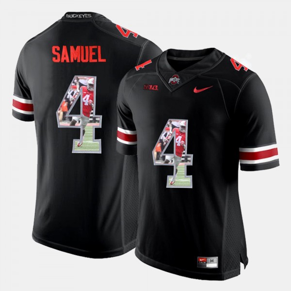 Ohio State Buckeyes Curtis Samuel Men's #4 Black Pictorial Fashion College Football Jersey 2404MCET6